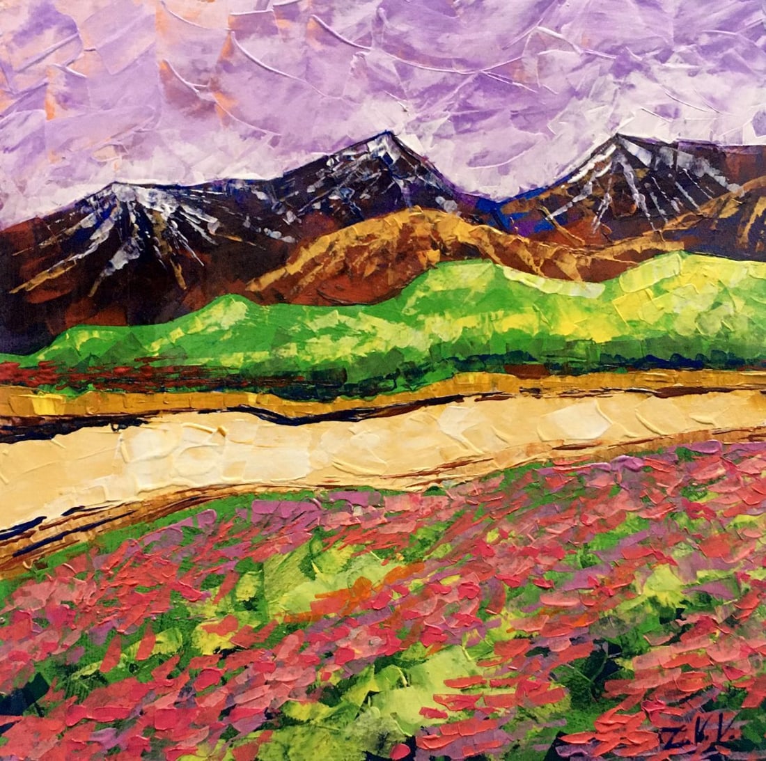 Oil painting In the mountains Zadorozhnya V. V.: Title: Oil painting In the mountains Zadorozhnya V. V. Description: NoAAA2549 *** ABOUT THIS PAINTING *** * TITLE: "In the mountains" * ARTISTS: Zadorozhnya V. V. * SIZE: 20x20 cm/'7.87x7.87 inches'