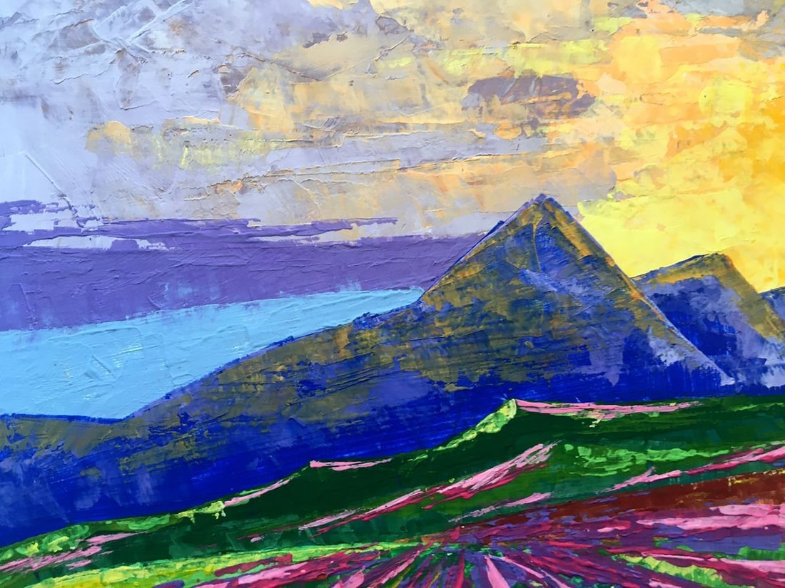 Oil painting Sunrise on the mountains Zadorozhnya V. V. - 6