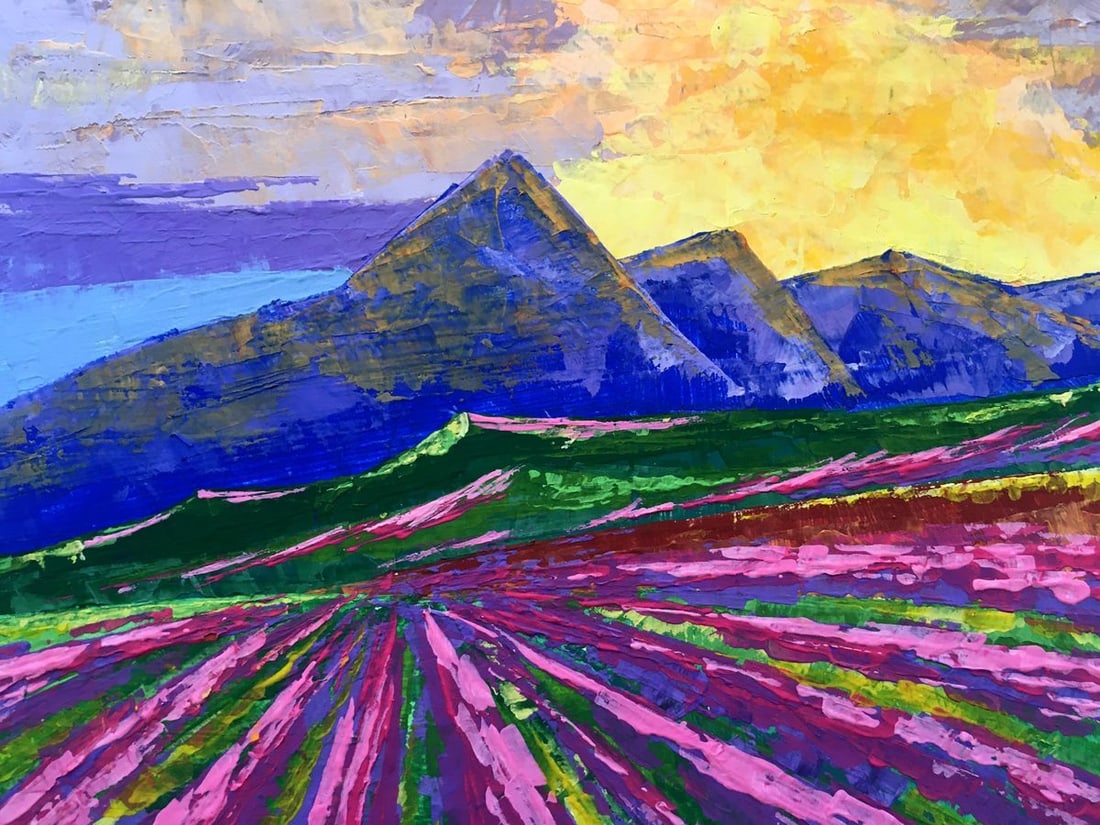 Oil painting Sunrise on the mountains Zadorozhnya V. V. - 8