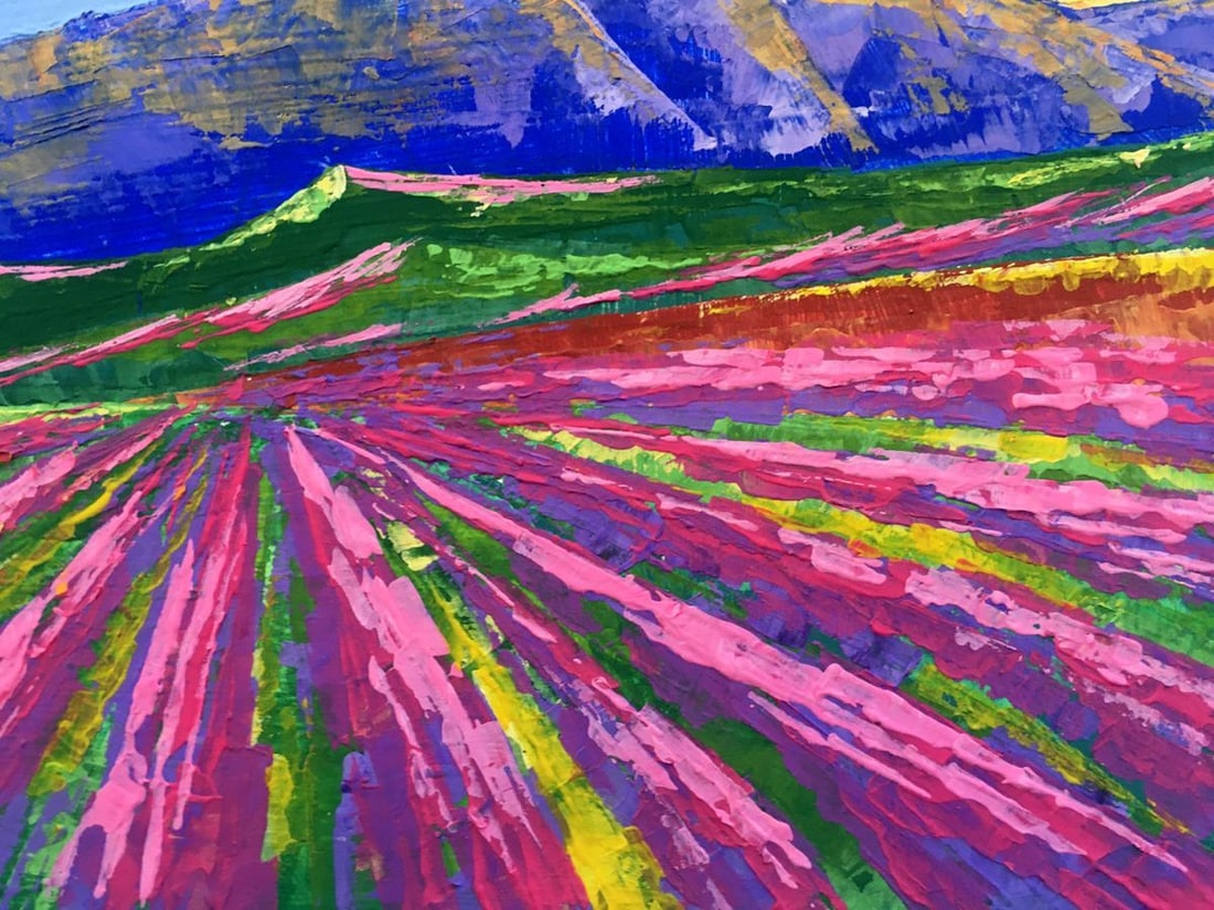 Oil painting Sunrise on the mountains Zadorozhnya V. V. - 9