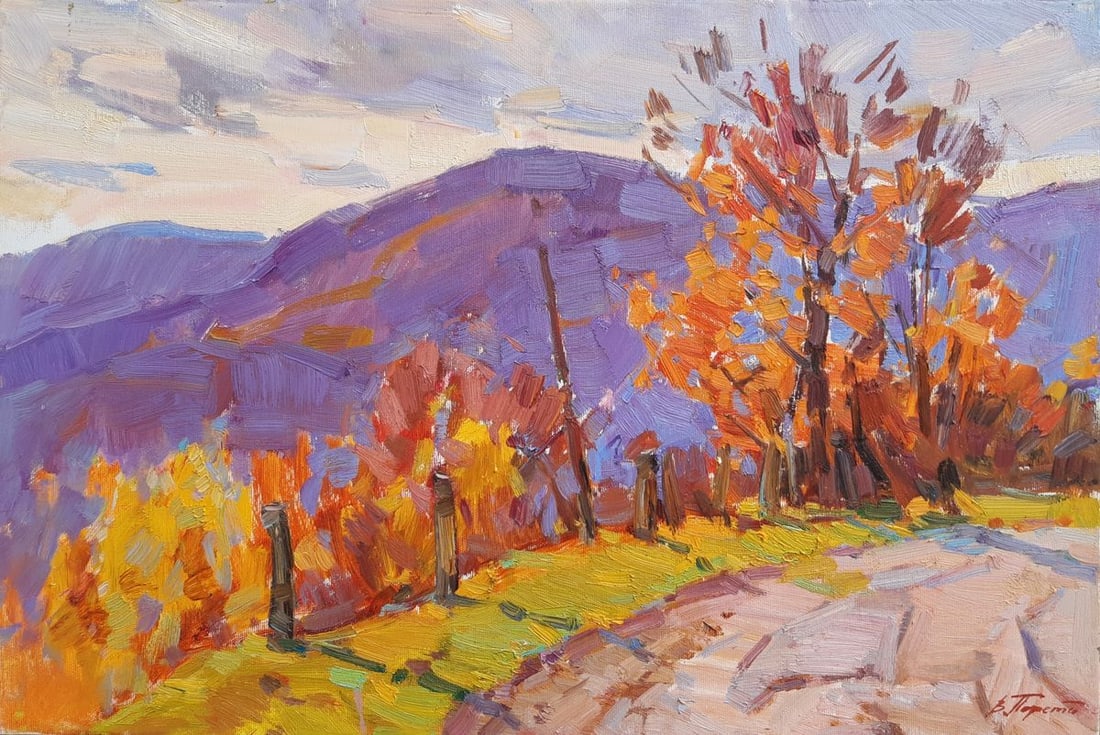Oli painting Road in the mountains Tepeta Miacheslav: Title: Oli painting Road in the mountains Tepeta Miacheslav Description: NoTep 93 *** ABOUT THIS PAINTING *** * TITLE: "Road in the mountains" * ARTISTS: Tepeta Miacheslav * SIZE: 40x60 cm/15.74x23.62