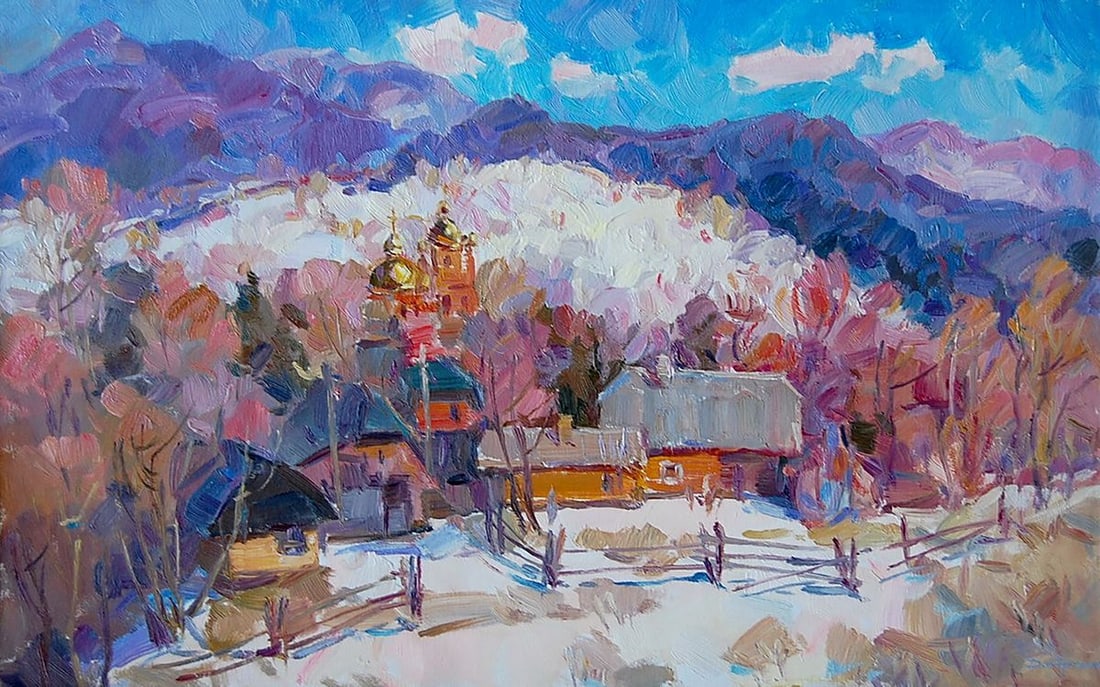 Oil painting In Vorokhta Kotmin Dmitry: Title: Oil painting In Vorokhta Kotmin Dmitry Description: NoKotmin 21*** ABOUT THIS PAINTING **** TITLE: "In Vorokhta"* ARTISTS: Kotmin Dmitry* SIZE: 40x60 cm/'15.74x23.62 inches' * MEDIUM: oil,