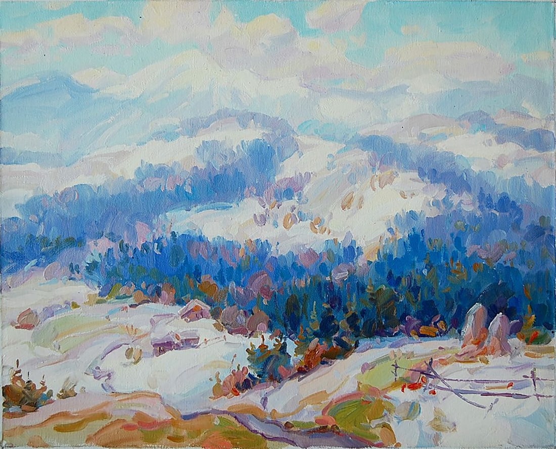 Oil painting Yablunytsky Pass Kotmin Dmitry: Title: Oil painting Yablunytsky Pass Kotmin Dmitry Description: NoKotmin 24*** ABOUT THIS PAINTING **** TITLE: "Yablunytsky Pass"* ARTISTS: Kotmin Dmitry* SIZE: 40x50 cm/'15.74x19.68 inches' * MEDIUM: