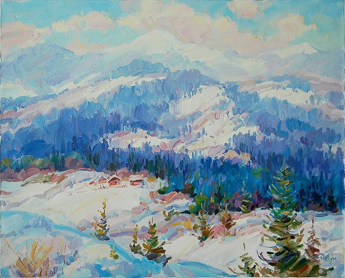 Oil painting Hoverla Kotmin Dmitry: Title: Oil painting Hoverla Kotmin Dmitry Description: NoKotmin 28*** ABOUT THIS PAINTING **** TITLE: "Hoverla"* ARTISTS: Kotmin Dmitry* SIZE: 40x50 cm/'15.74x19.68 inches' * MEDIUM: oil, canvas*