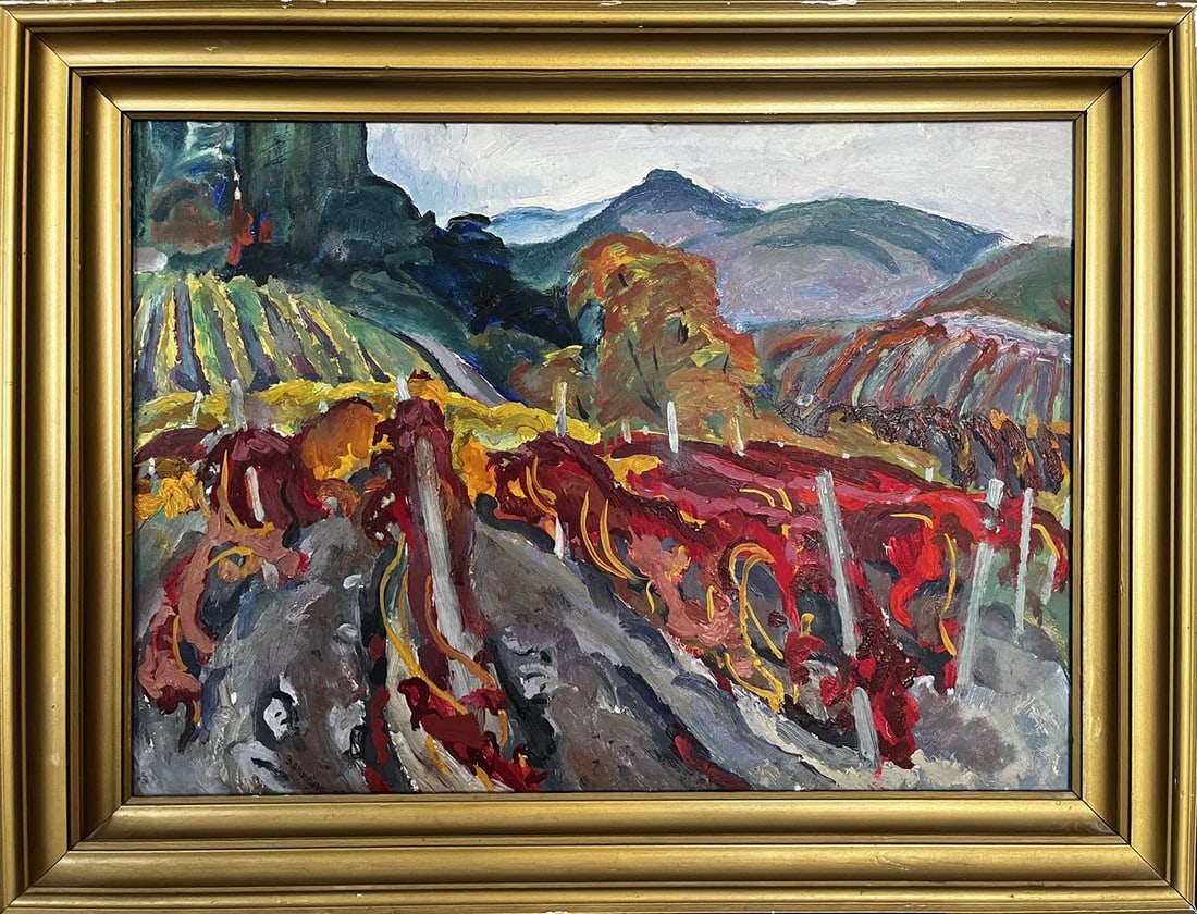 Oil painting Vineyard Zakipny Valery Alexandrovich: Title: Oil painting Vineyard Zakipny Valery Alexandrovich Description: NoVerne 362*** ABOUT THIS PAINTING **** TITLE: "Vineyard"* ARTISTS: Zakipny Valery Alexandrovich* SIZE: 51x71 cm/'20.07x27.95