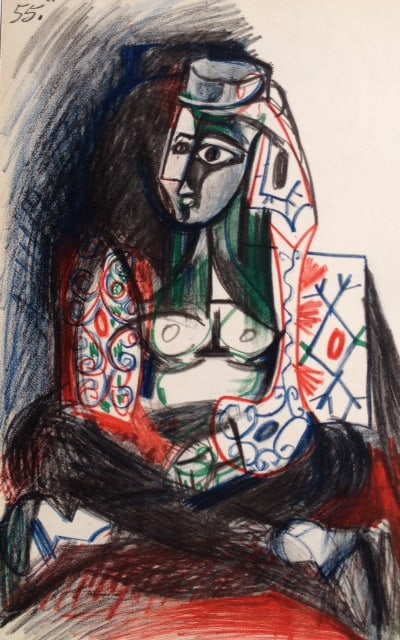 Picasso Sketchbook Carnet de la Californie Lithograph dated 26/11/1955: Title: Picasso Sketchbook Carnet de la Californie Lithograph dated 26/11/1955 Description: Title: Untitled Dated 26/1/1955. Artist: Pablo Picasso. Country: Spain. Medium: Lithograph. Marks: dated in p