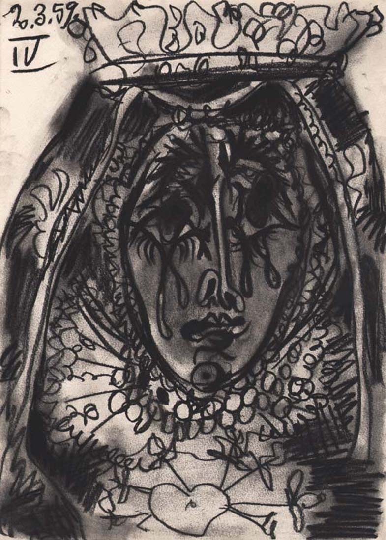 Pablo Picasso Toros y Toreros 4 dated 2/3/59: Title: Pablo Picasso Toros y Toreros 4 dated 2/3/59 Description: Artist: Pablo Picasso. Country: Spain. Title: Toros y Toreros 4 dated 2/3/59. Medium: Bichromie. Marks: Not signed not numbered. Paper