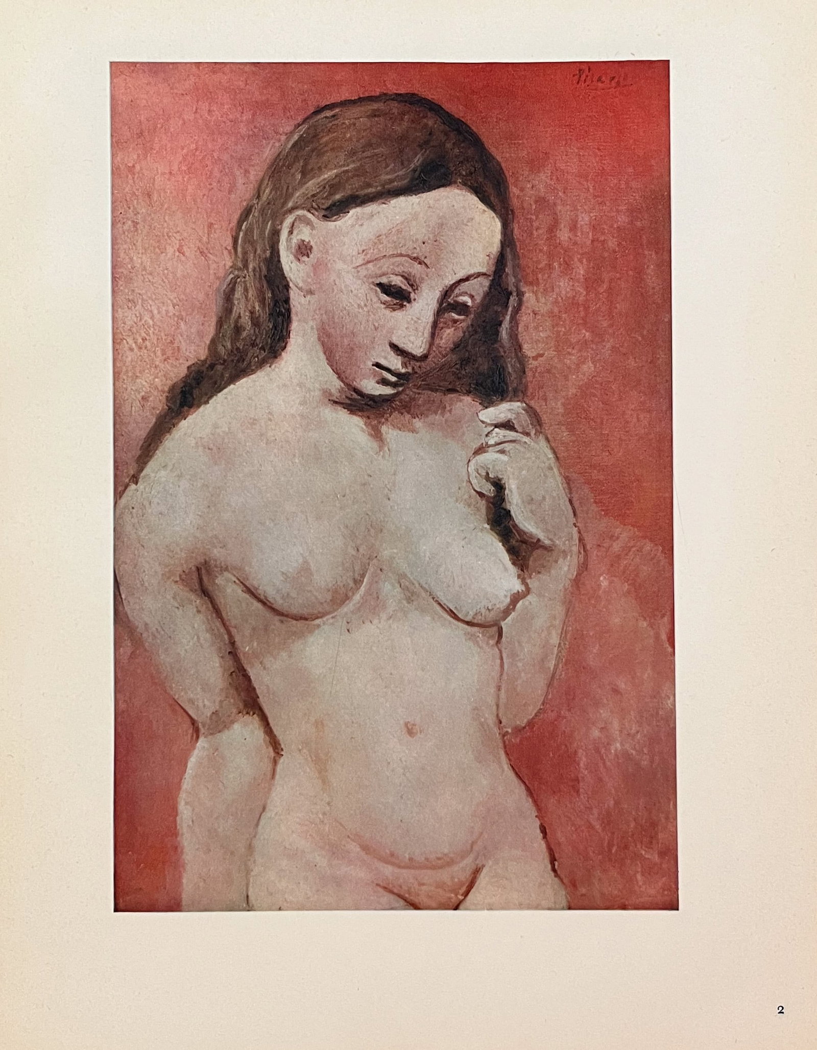 Picasso Heliogravure 2 Torse rose 1946: Title: Picasso Heliogravure 2 Torse rose 1946 Description: Artist: Pablo Picasso. Title: Torse rose. Medium: Heliogravure 2. Marks: Not signed, not numbered. Paper Size: 10.50 x 8.50 inch. Printed: 19