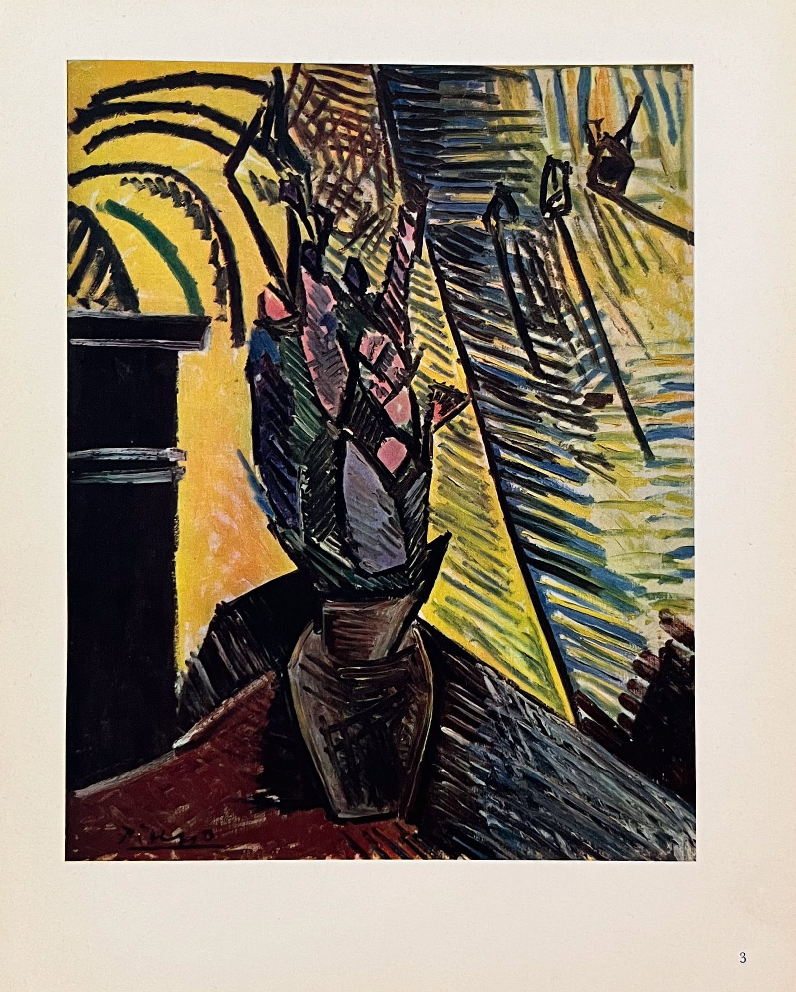 Picasso Heliogravure 3 Vase de fleurs 1946: Title: Picasso Heliogravure 3 Vase de fleurs 1946 Description: Artist: Pablo Picasso. Title: Vase de fleurs. Medium: Heliogravure 3. Marks: Not signed, not numbered. Paper Size: 10.50 x 8.50 inch. Pri