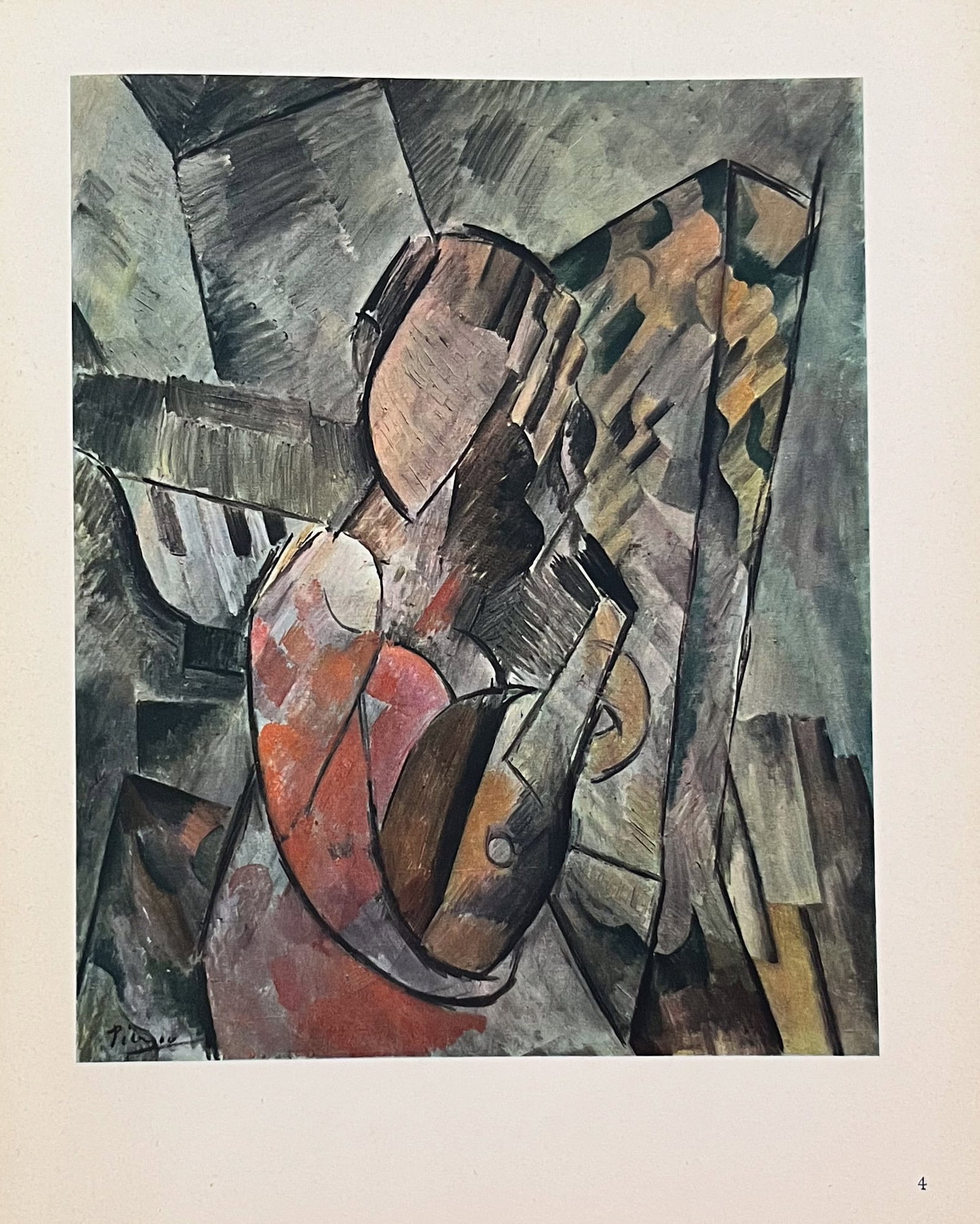 Picasso Heliogravure 4 Femme a la guitare 1946: Title: Picasso Heliogravure 4 Femme a la guitare 1946 Description: Artist: Pablo Picasso. Title: Femme a la guitare. Medium: Heliogravure 4. Marks: Not signed, not numbered. Paper Size: 10.50 x 8.50 i