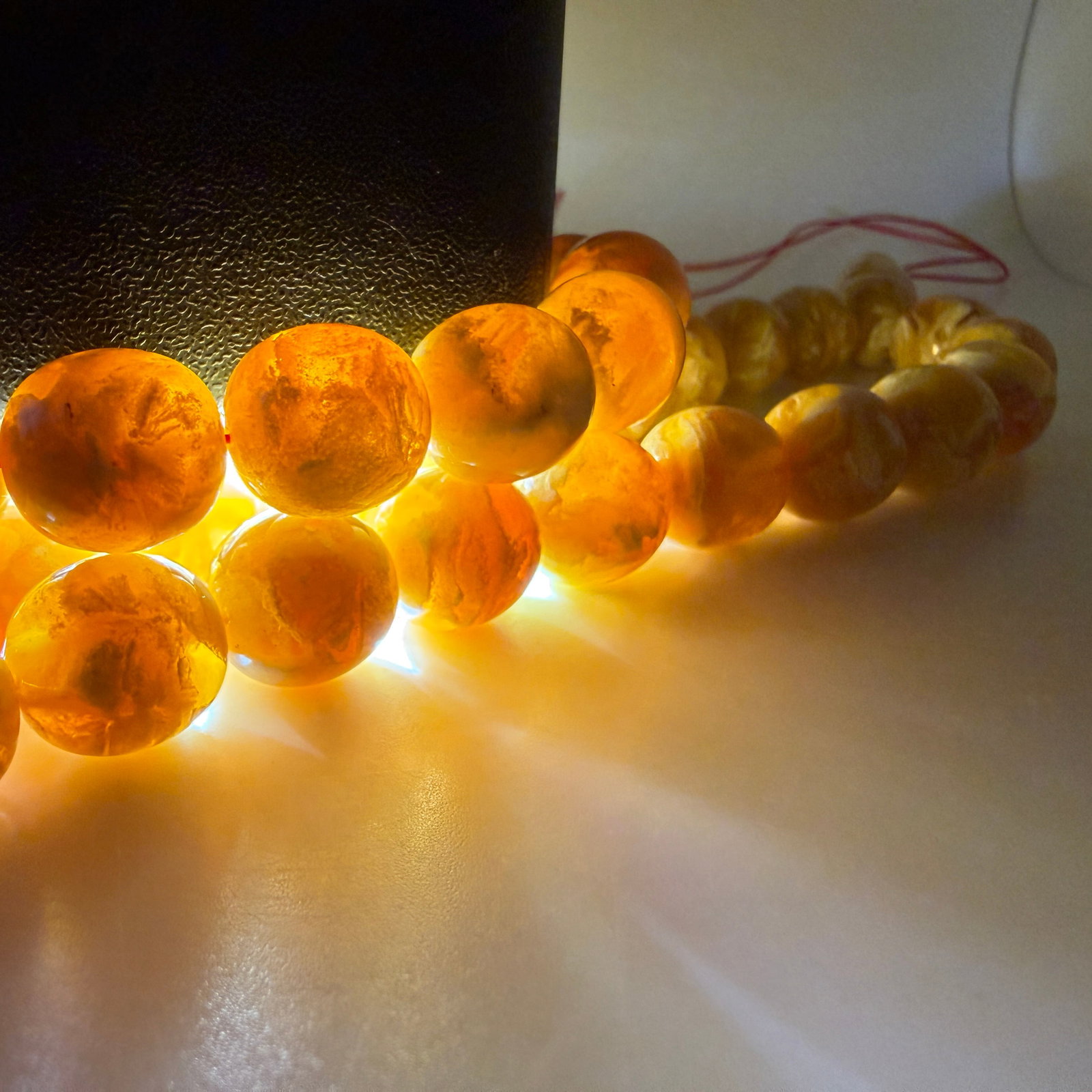 Amazing Amber Tesbih made from Round Amber beads - 11