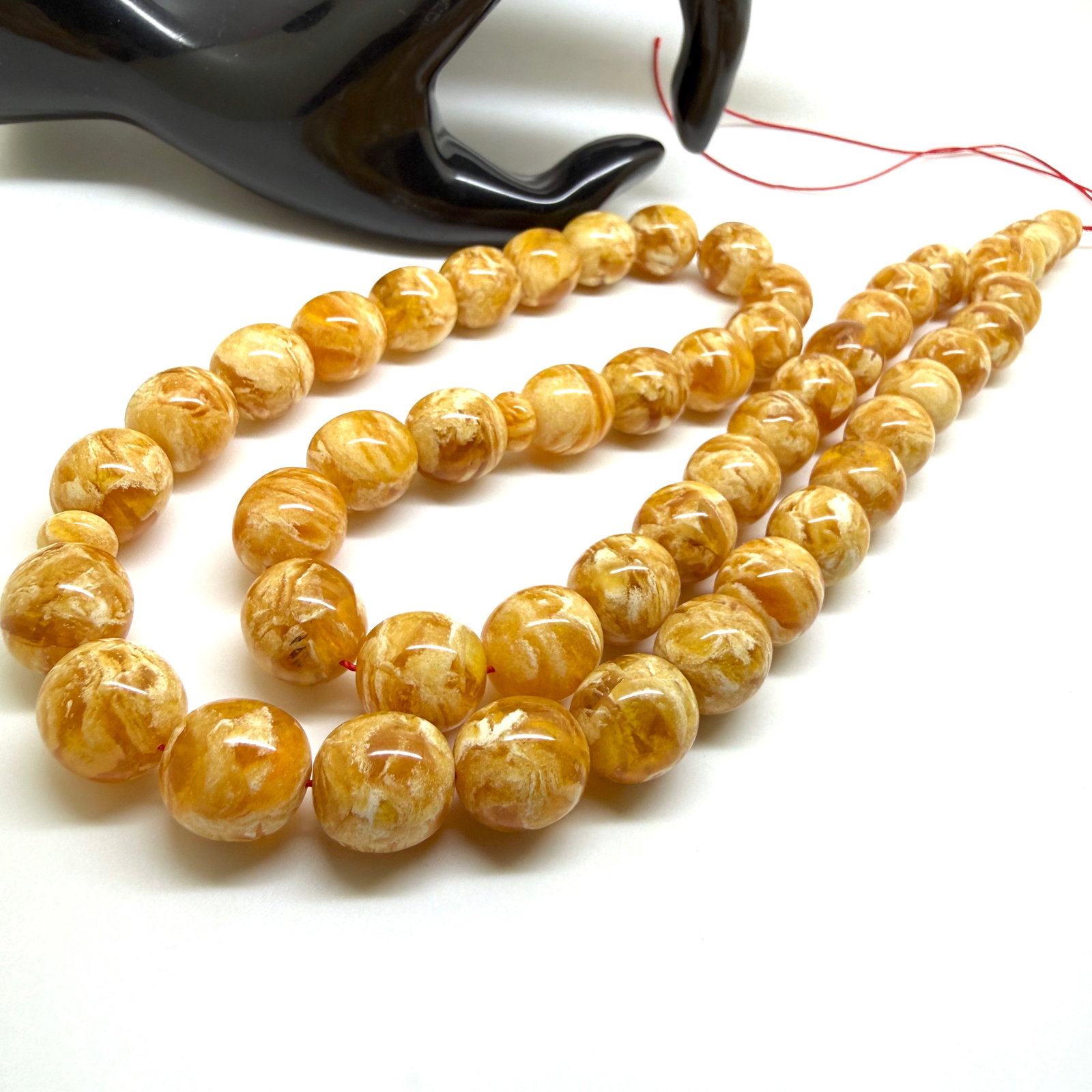Amazing Amber Tesbih made from Round Amber beads - 9