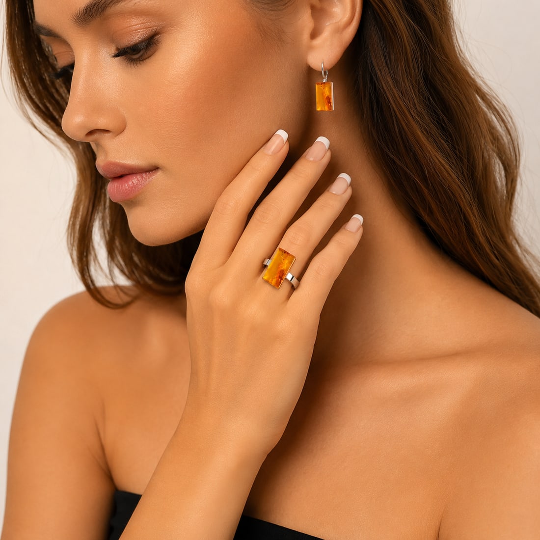 Baltic Amber Ring in Sterling Silver- by Mariusz Gliwi?ski - 2
