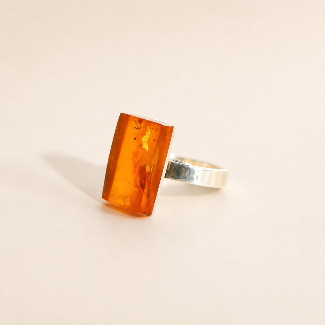 Baltic Amber Ring in Sterling Silver- by Mariusz Gliwi?ski - 4