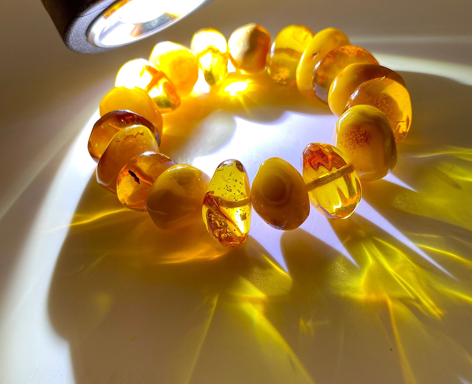 Impressive Vintage Amber Bracelet - 6