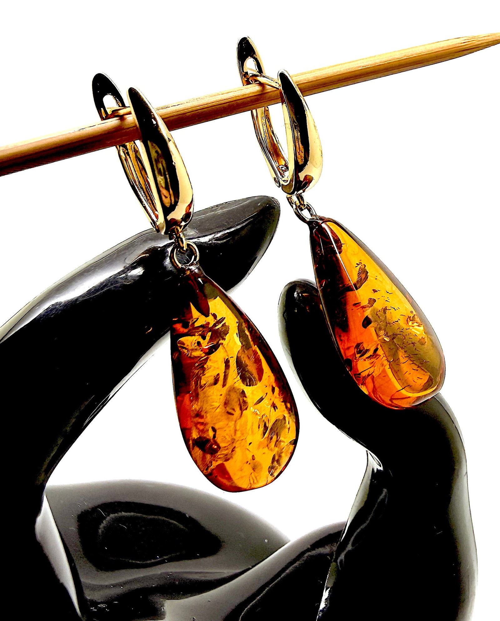 Splendid Amber Earrings - 4