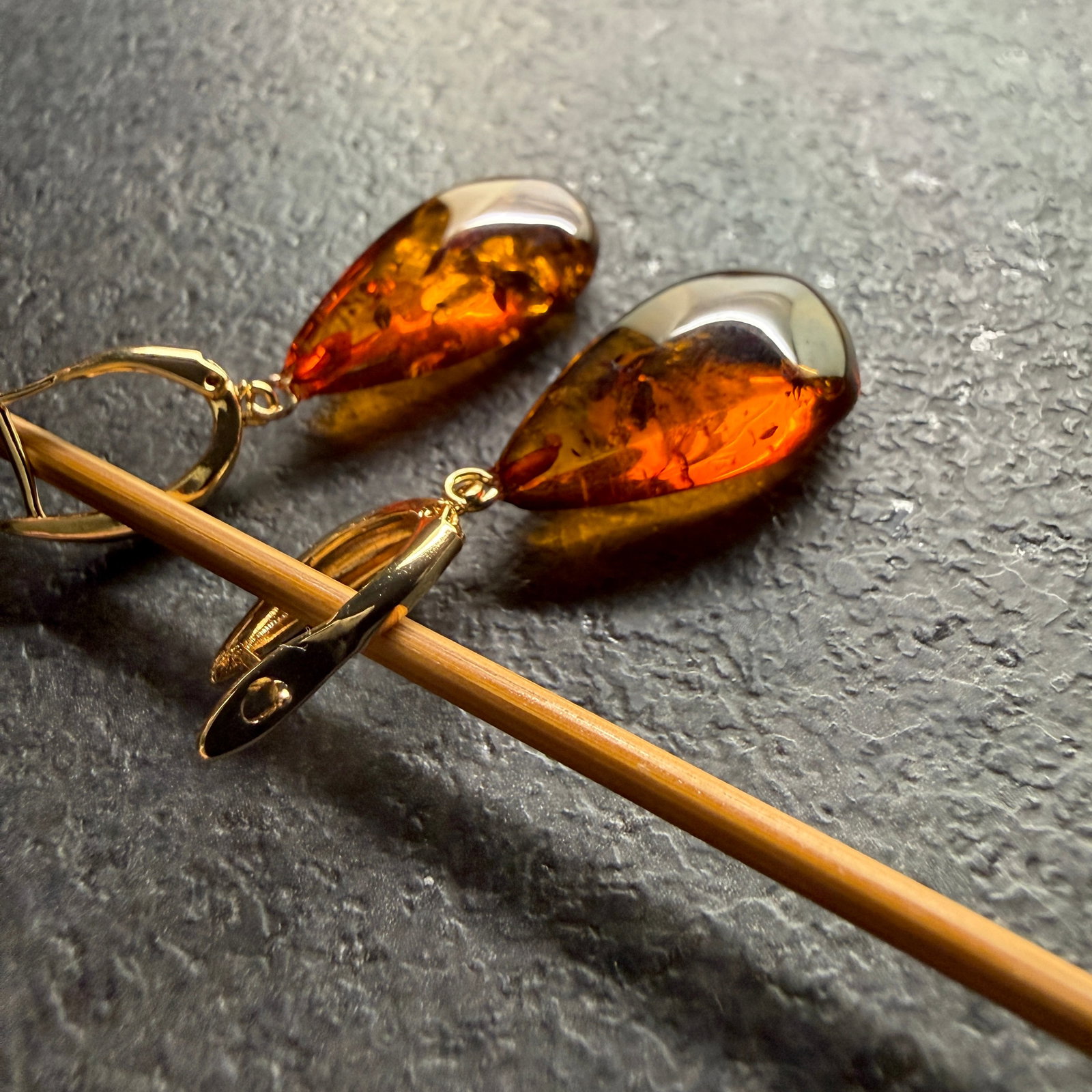 Splendid Amber Earrings - 7