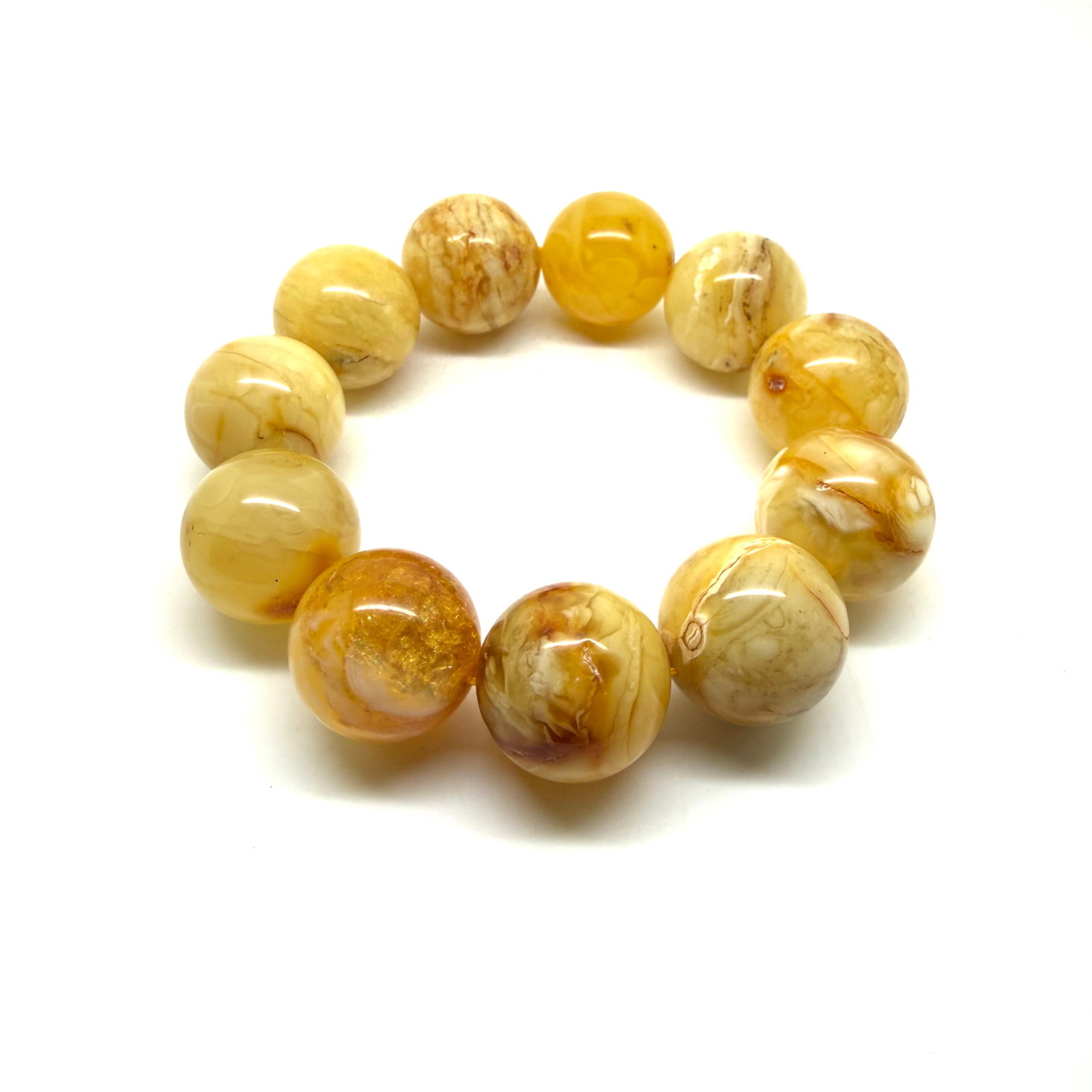 Delightful Vintage Amber Bracelet - 6
