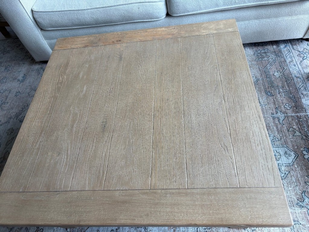 Contemporary Light Oak Finish Coffee Table with Drawer and Shelf - 4