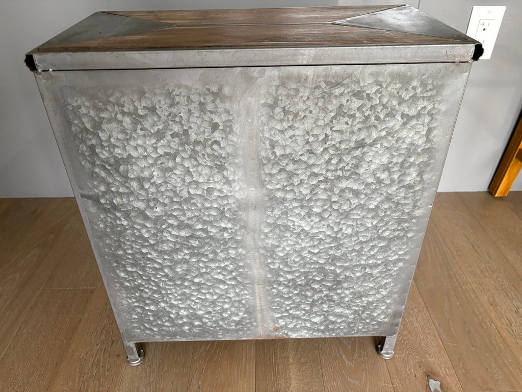Industrial Style Galvanized Metal and Wood Cabinet - 4