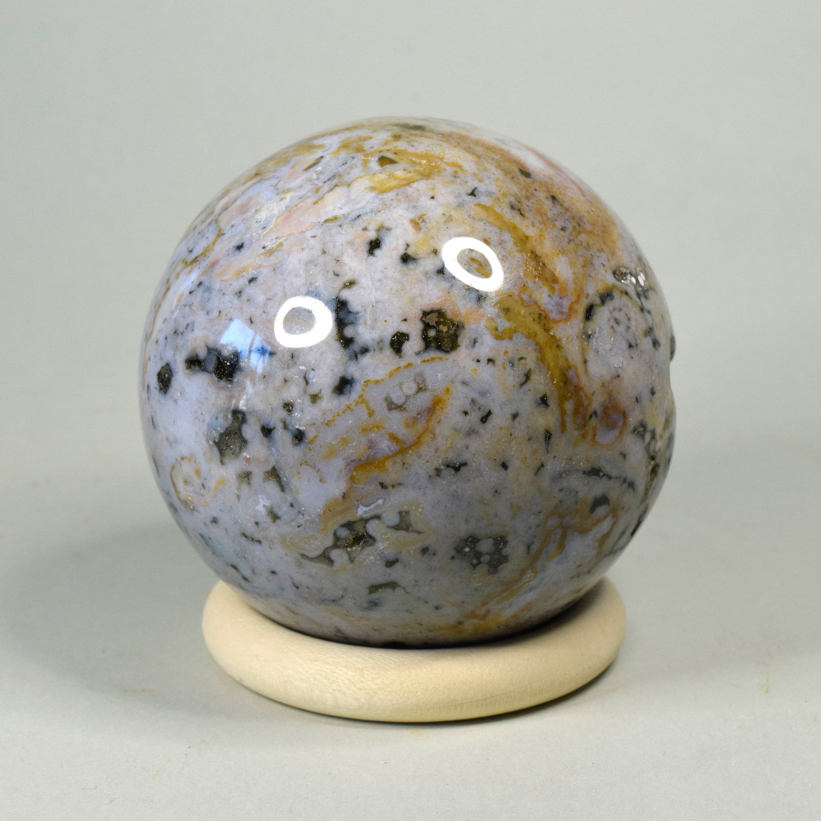 6.9 cm Polished Ocean Jasper sphere - 3