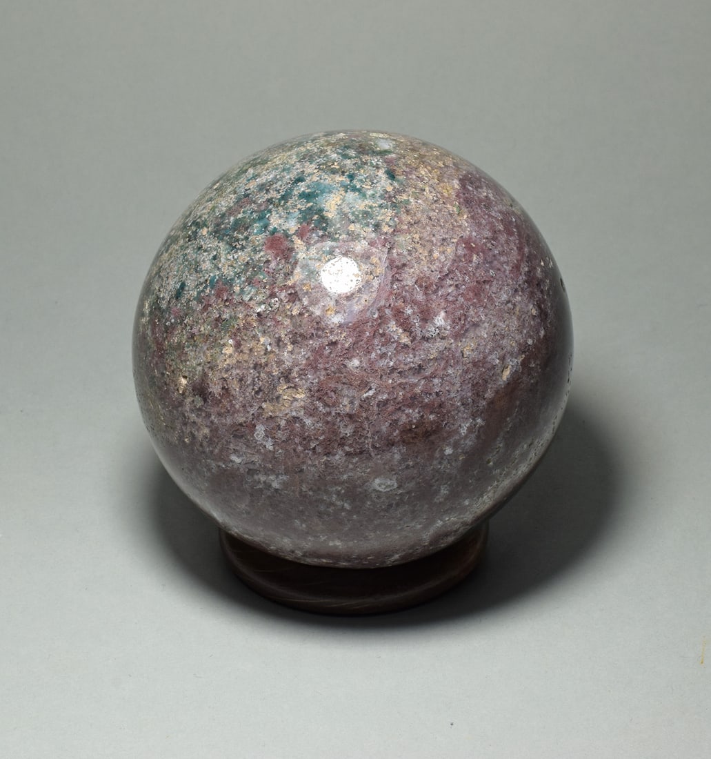 Superb 8.6 cm Polished Ocean Jasper sphere - 5