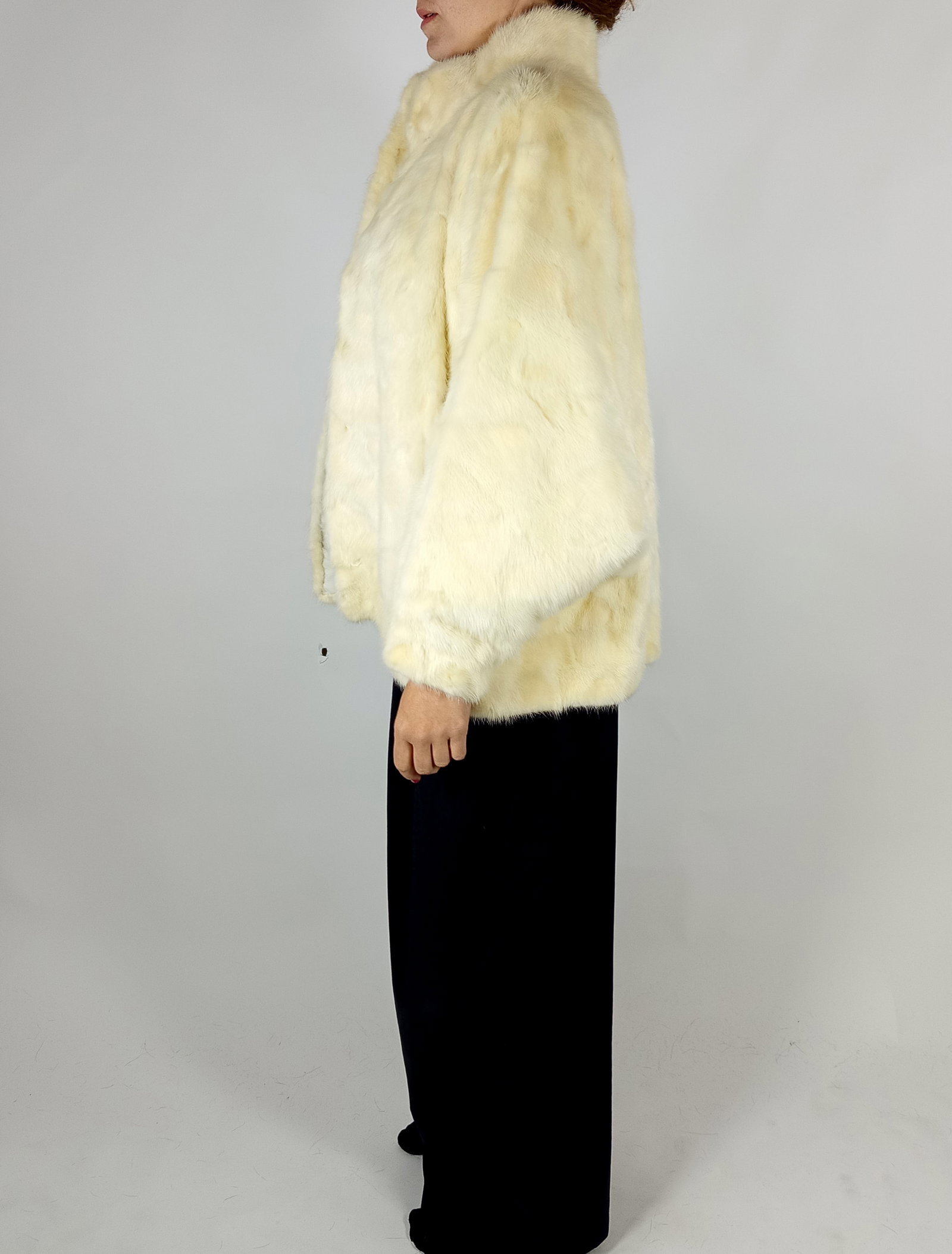 OFWHITE BOMBER MINK JACKET EU: XXL ; US: 24 - 4