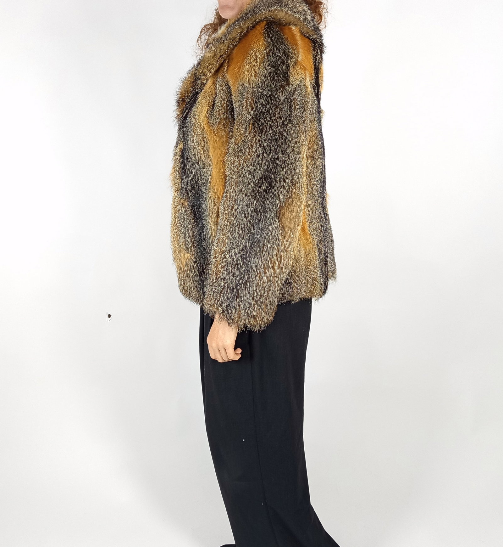 GREY FOX FUR JACKET EU: XS ; US: 2 - 4
