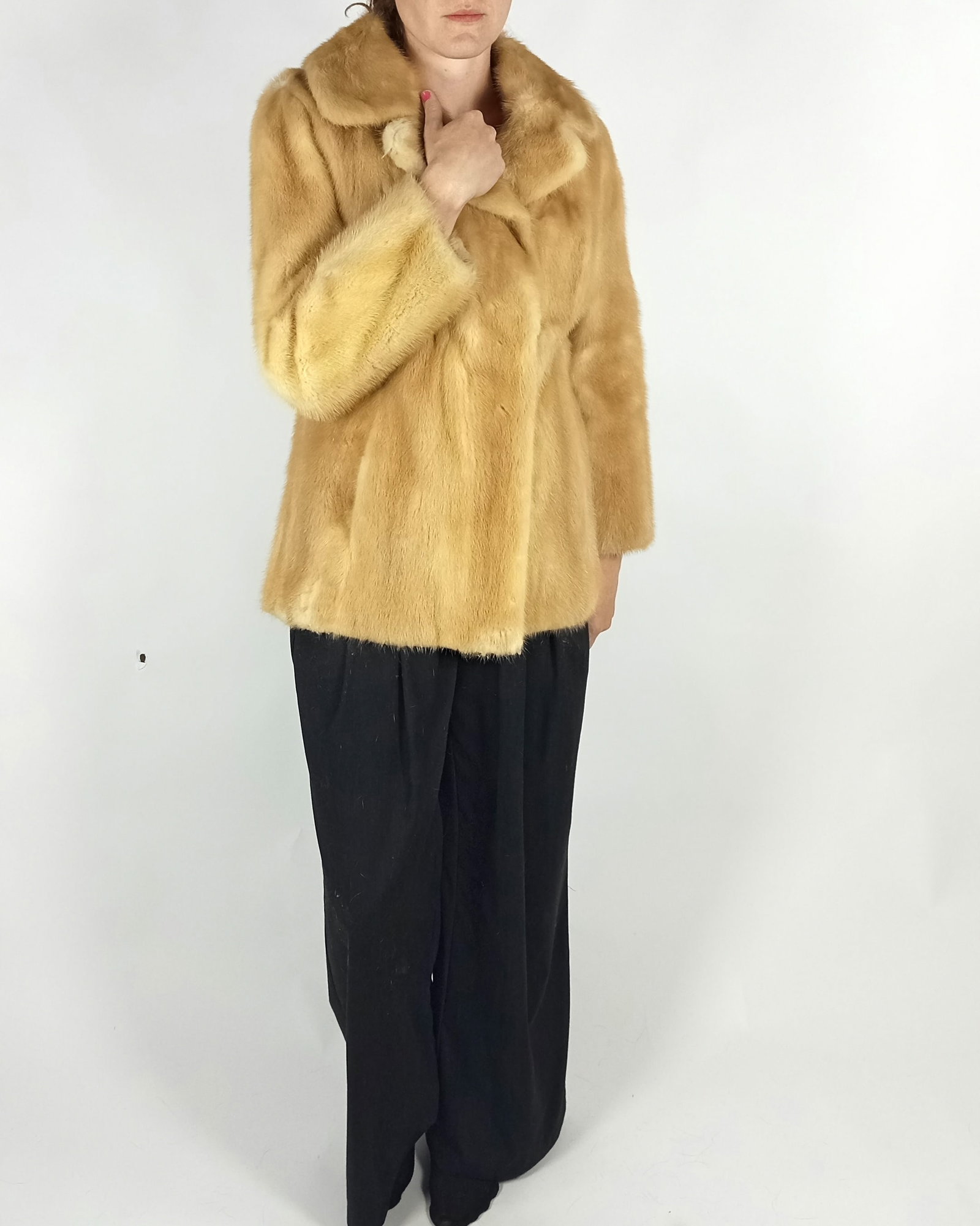CREAM MINK FUR JACKET EU: S ; US: 6 - 3