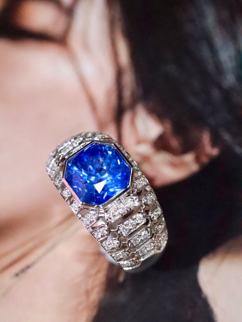 18K Gold Natural Sapphire Ring - 2