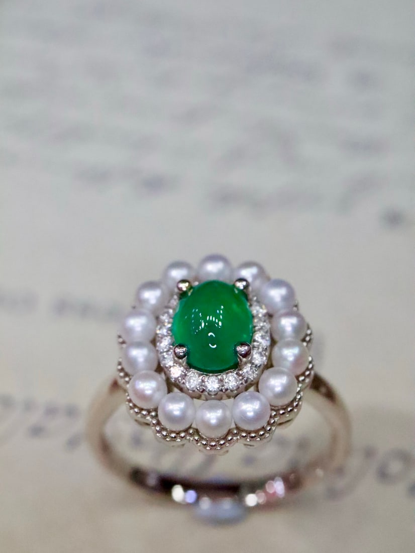 18K Gold Emerald Ring - 2