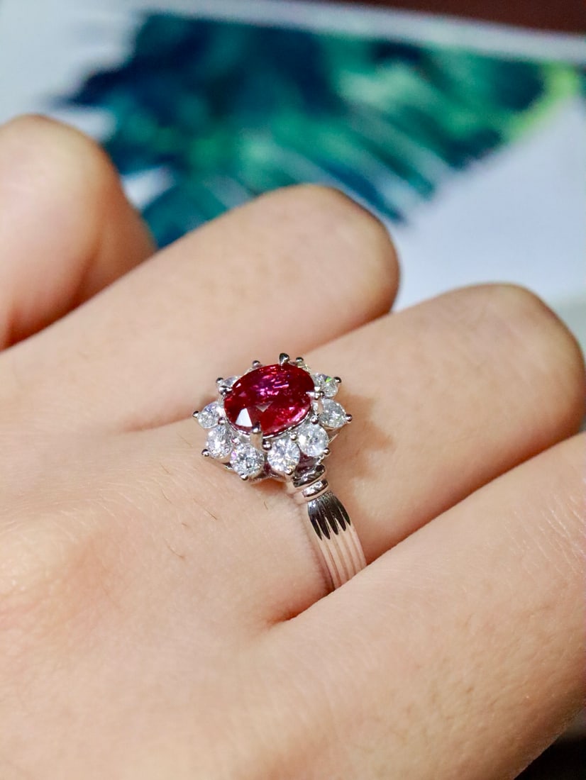 PT950 Natural Ruby Ring - 2