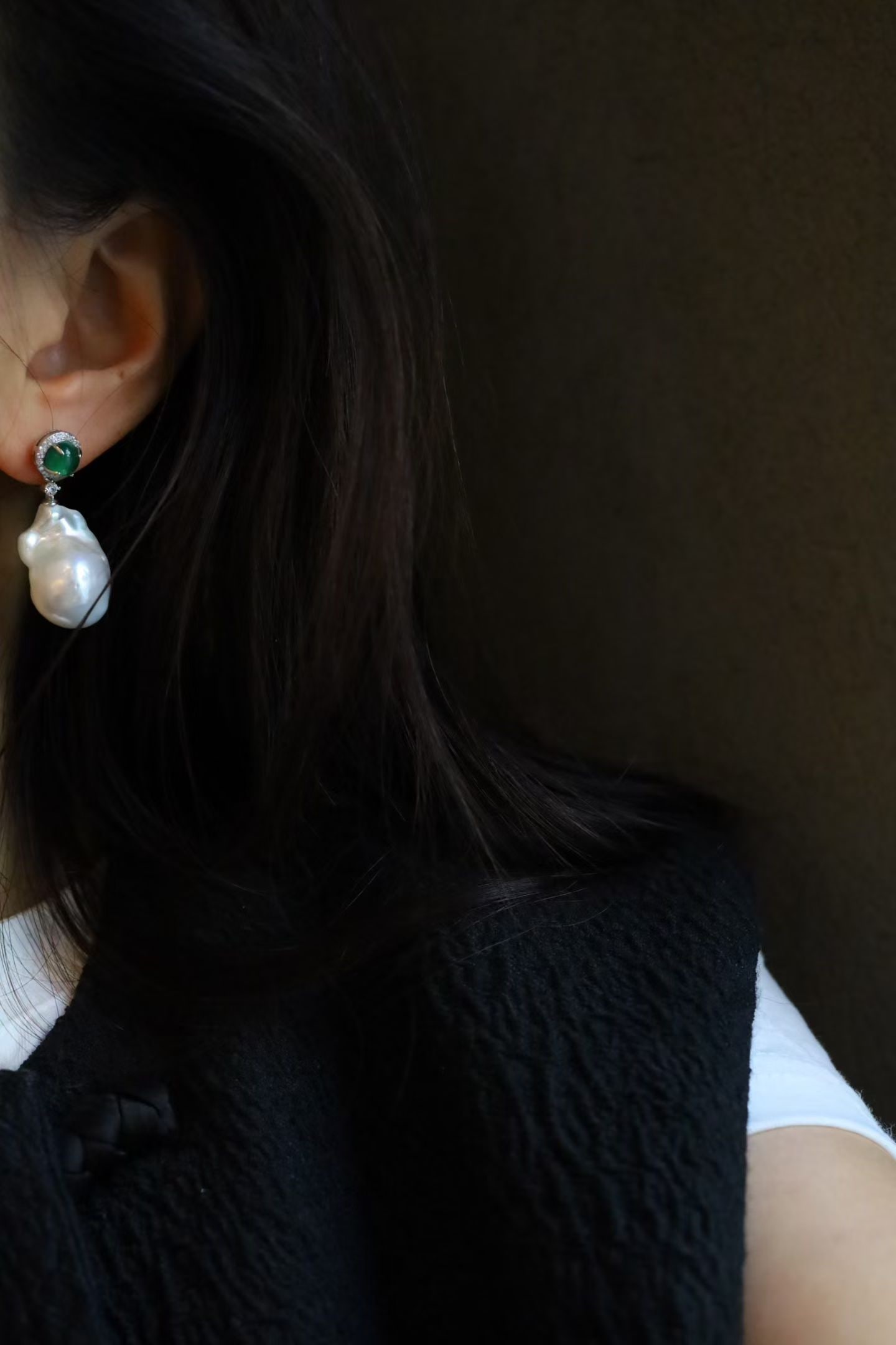 Natural Baroque Pearl Earrings - 4