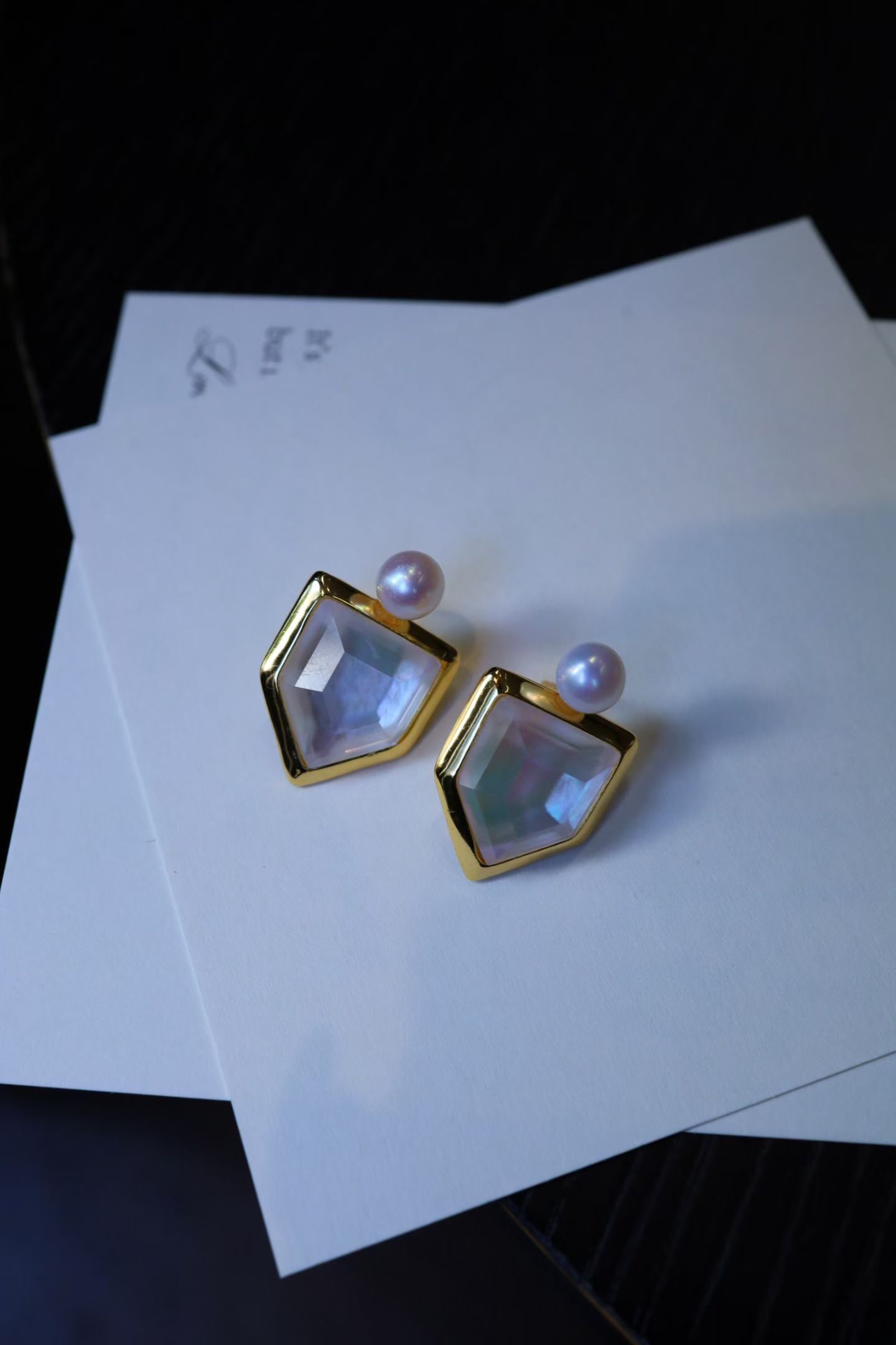 Sterling Silver White Mother-of-Pearl Earrings - 7