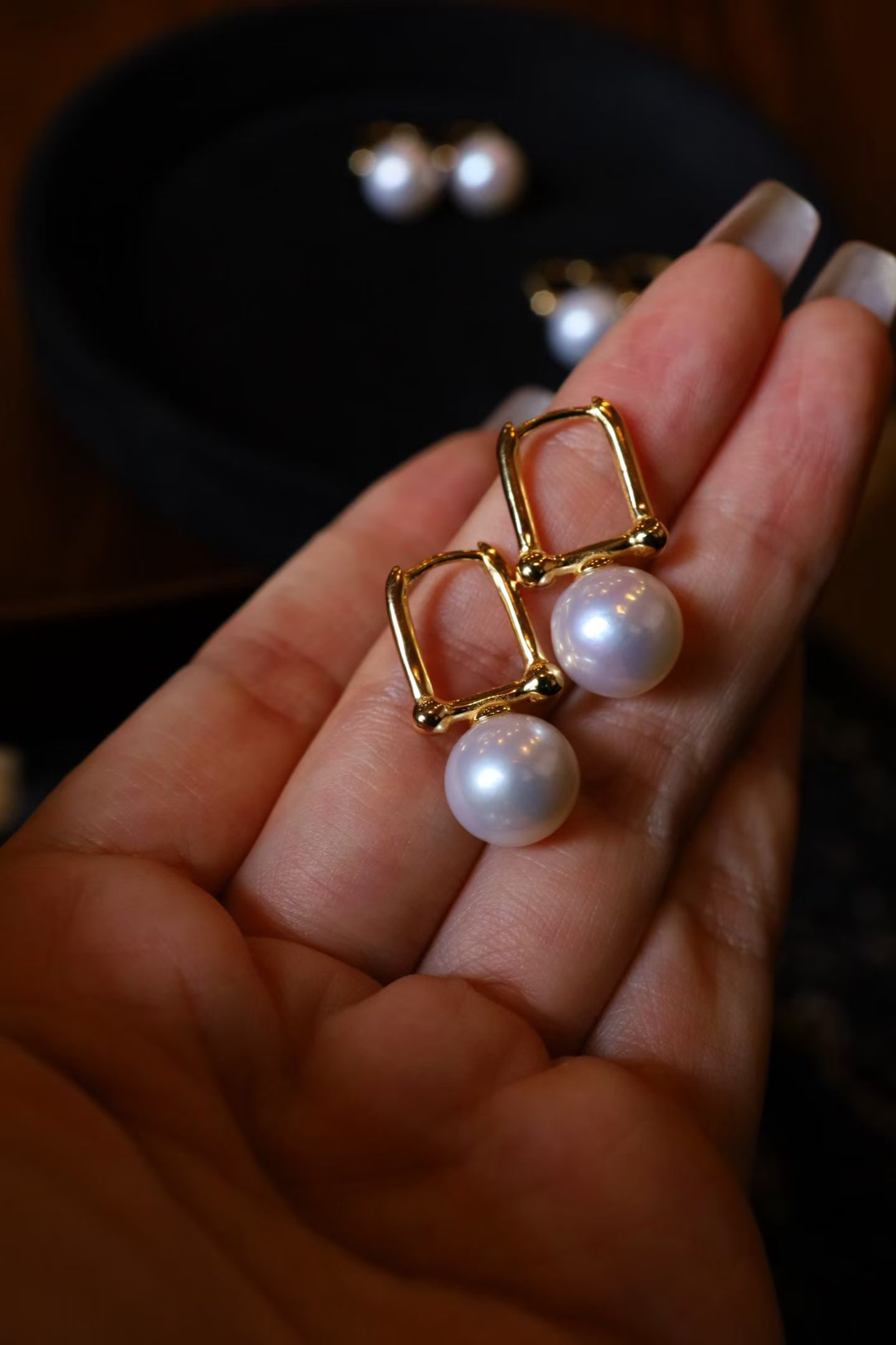 Natural Pearl Earrings - 2