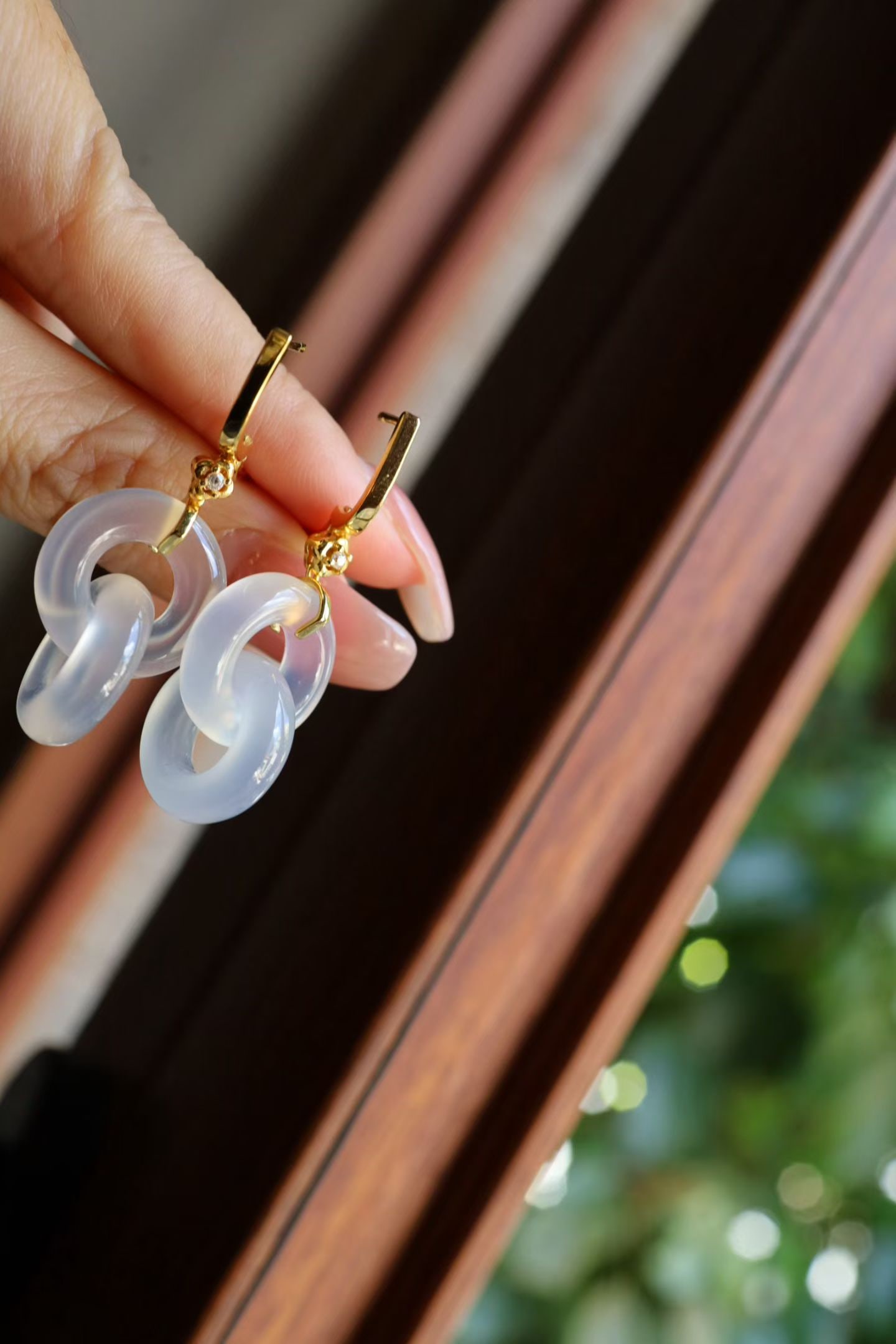 Natural Chalcedony Earrings - 3