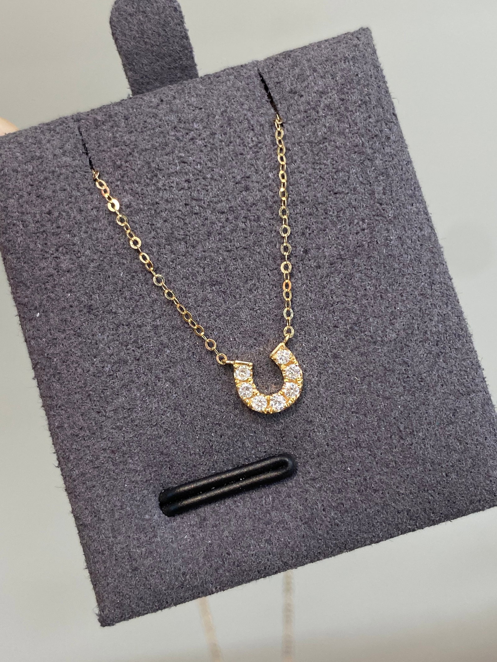 18K Gold Natural Diamond Necklace - 2
