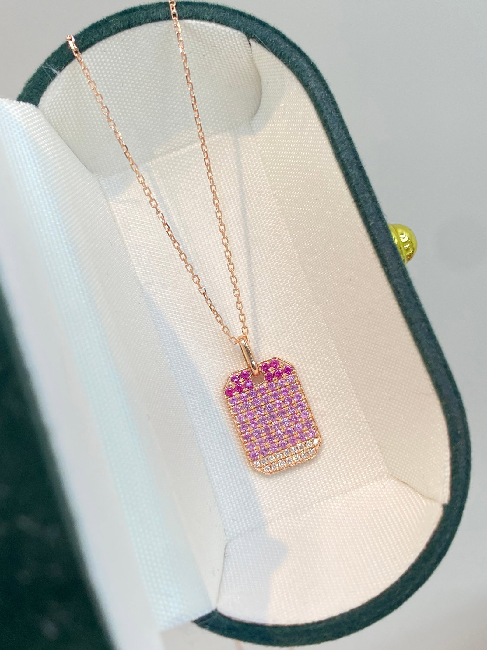 18K Gold Light Blue Sapphire Pendant - 2