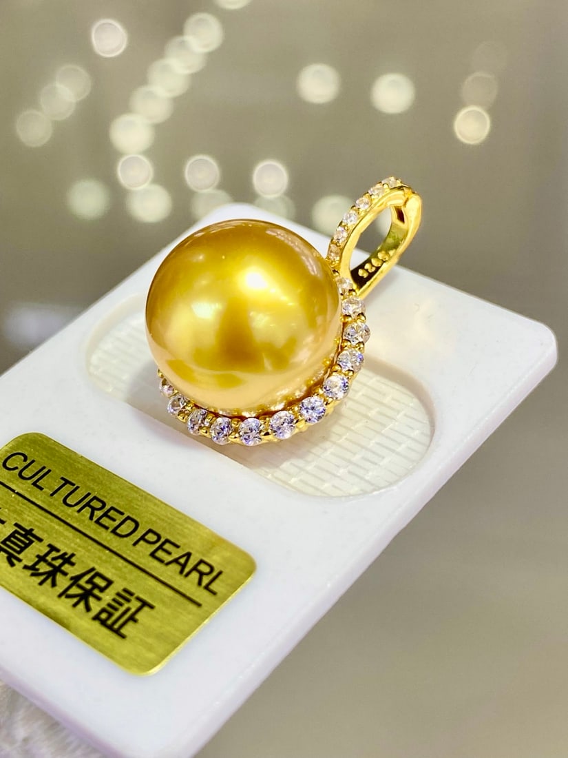 Natural Golden Pearl Necklace - 3
