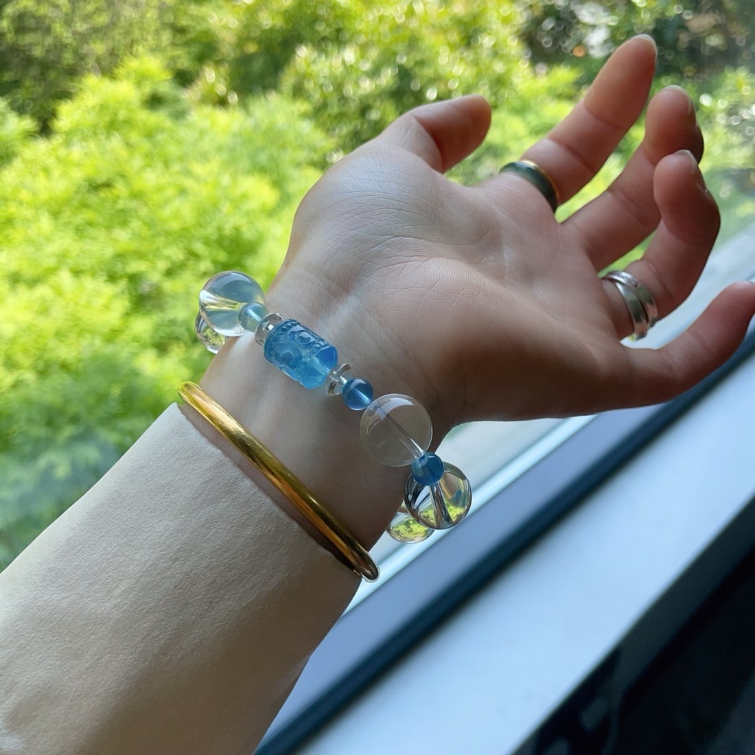 Natural Aquamarine Bracelet - 7