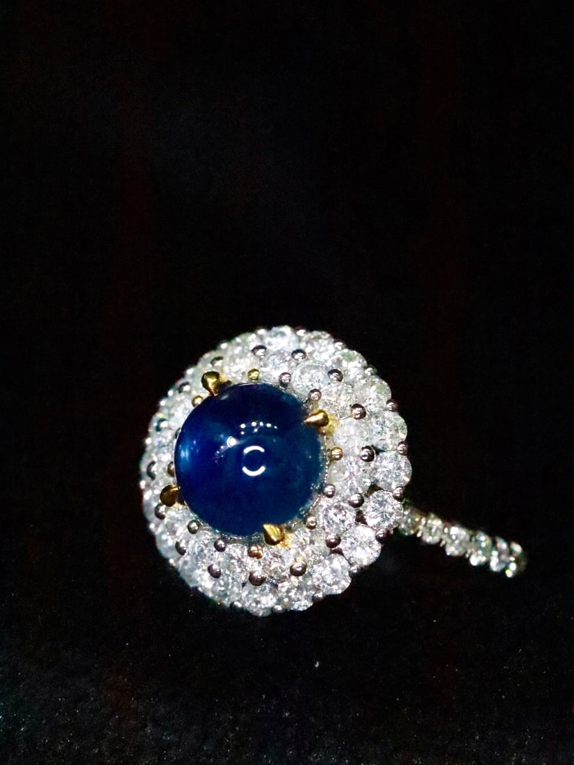 18K Gold Natural Sapphire Ring - 2