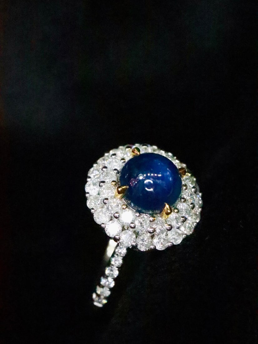 18K Gold Natural Sapphire Ring - 3