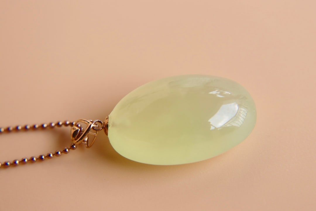 18K Gold Prasiolite Pendant - 7