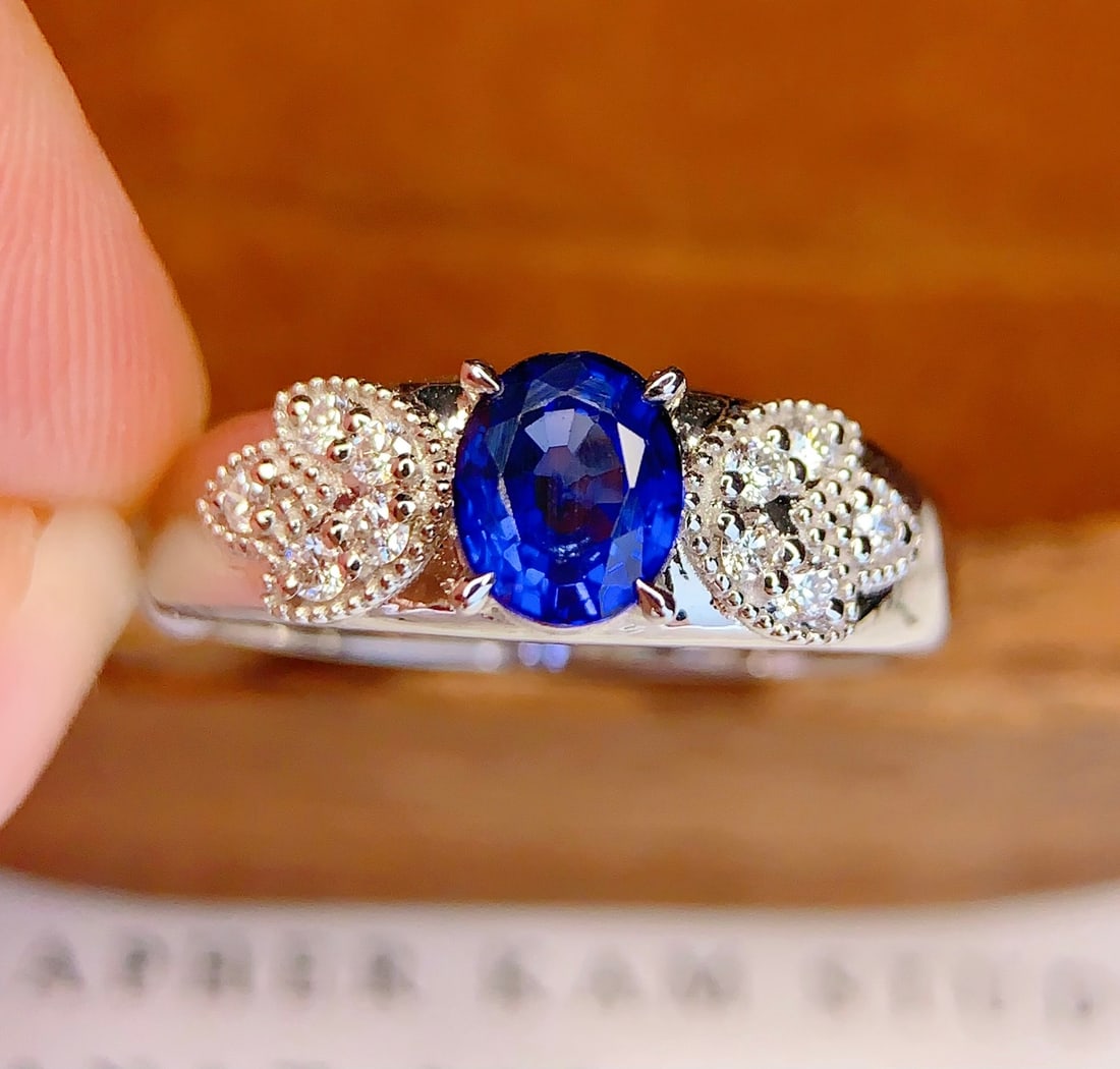 18K Gold Natural Sapphire Ring - 2