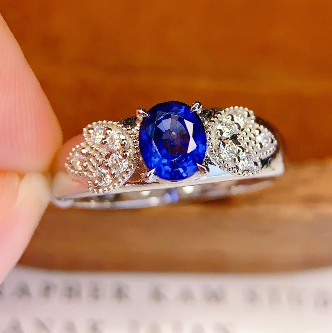18K Gold Natural Sapphire Ring - 3