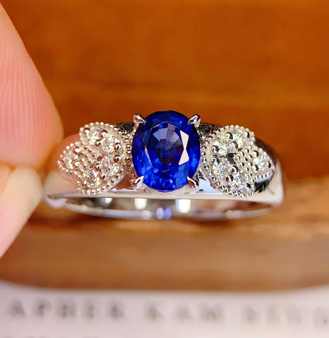 18K Gold Natural Sapphire Ring - 4