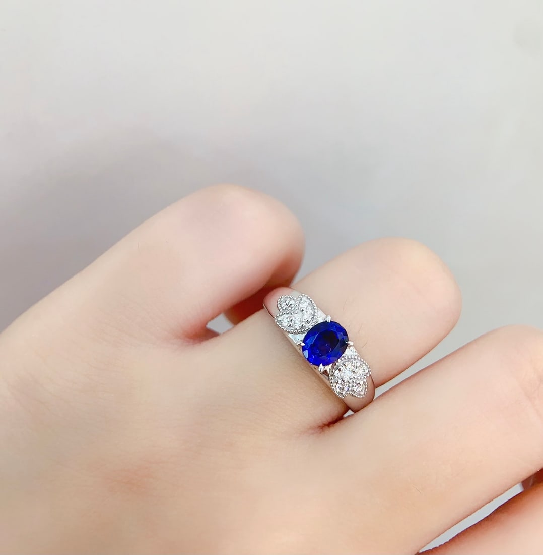 18K Gold Natural Sapphire Ring - 6