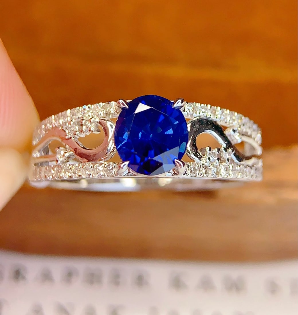 18K Gold Natural Sapphire Ring - 3