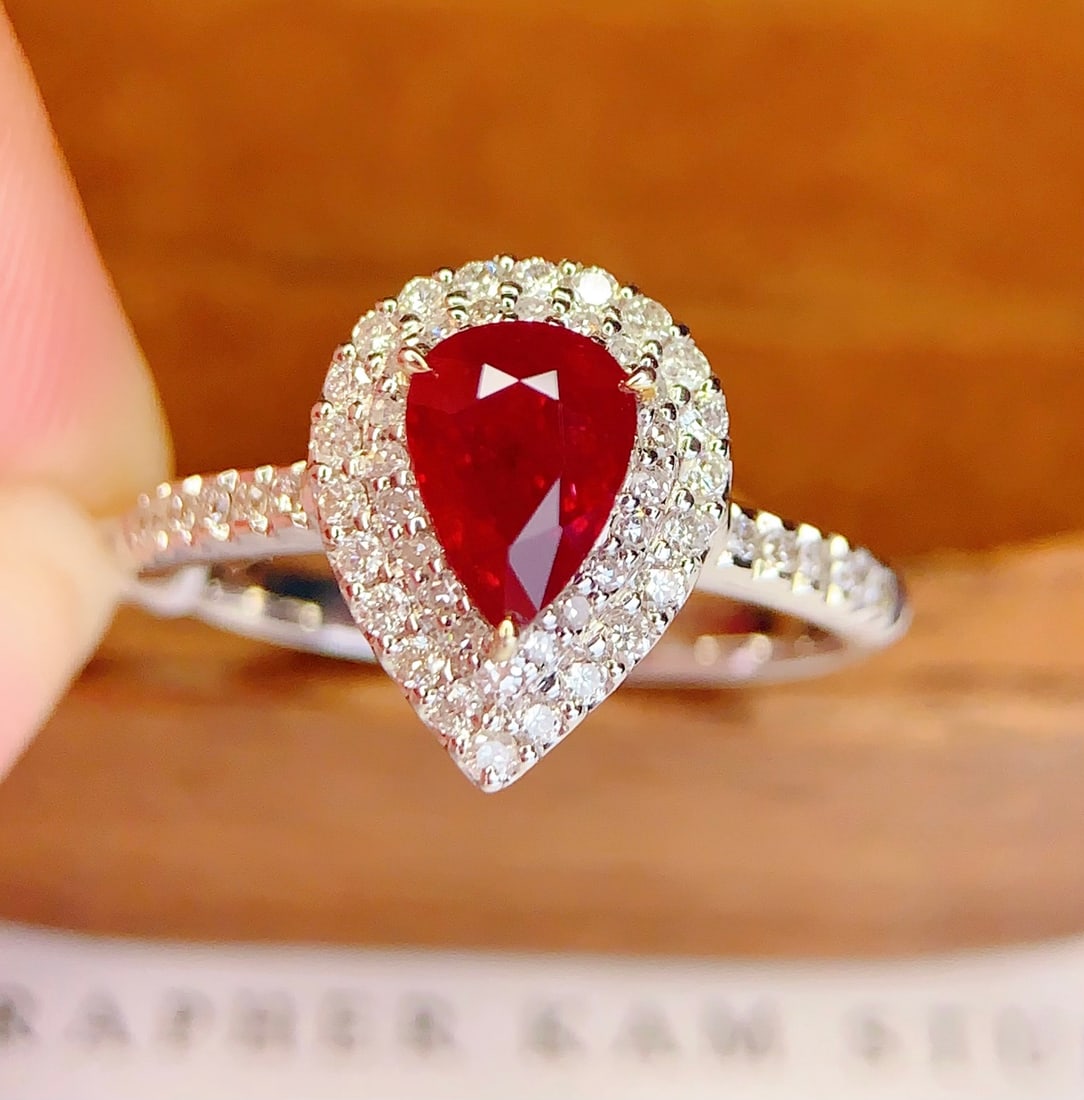 18K Gold Natural Unheated Ruby Ring - 3
