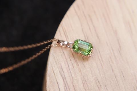 18K Gold Natural Tourmaline Pendant - 3